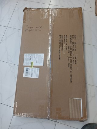 Amazon Basics - Parco pieghevole in metallo per cani e animali domestici da 107 cm, senza porta
