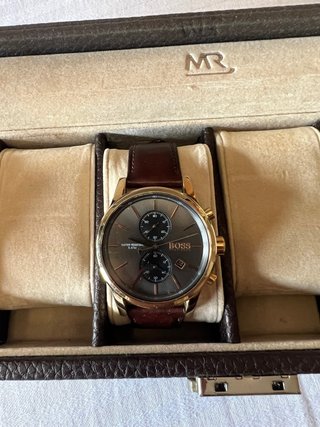Reloj Hugo Boss Hombre Dorado y Marrón