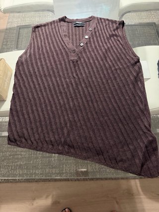 Top sin mangas Massimo Dutti marrón