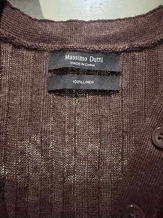 Top sin mangas Massimo Dutti marrón