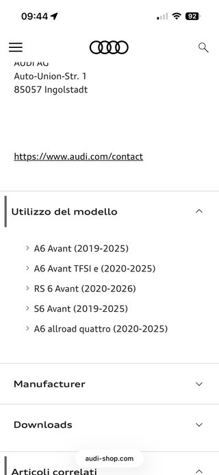 Parasole Audi Originale