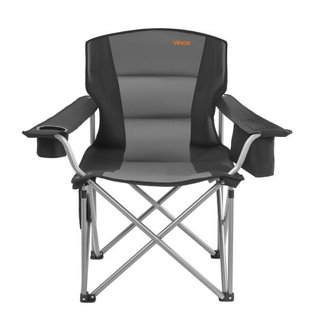 Sillas de Camping Sobredimensionadas, Soporte de 204 kg de Alta Resistencia, Sillas de Campamento Plegables Portátiles con Respaldo y Reposabrazos Acolchados, Portavasos y Bolsillo Lateral, Bolsa ...