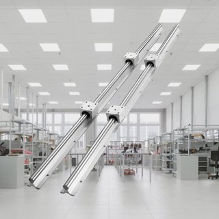 Conjunto de Rieles Guía Lineales, 2 PCS 39.4 in/1000 mm Rieles Guía SBR16 y 4 PCS Bloques Deslizantes SBR16UU, SBR16 1000mm, Kit de Rieles Lineales y Rodamientos para Máquinas Automatizadas Proyec...