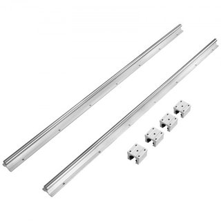 Conjunto de Rieles Guía Lineales, 2 PCS 39.4 in/1000 mm Rieles Guía SBR16 y 4 PCS Bloques Deslizantes SBR16UU, SBR16 1000mm, Kit de Rieles Lineales y Rodamientos para Máquinas Automatizadas Proyec...
