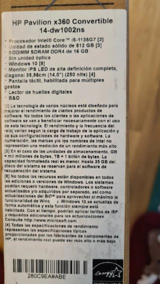 HP Pavilion x360 Convertibile 14 Argento