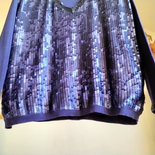 Jersey Twin-set Lentejuelas Azul Talla L