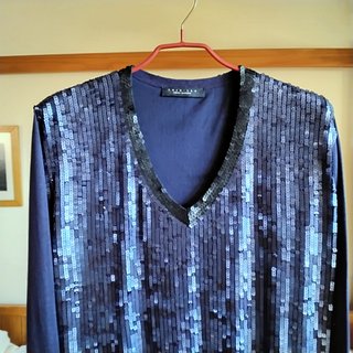 Jersey Twin-set Lentejuelas Azul Talla L