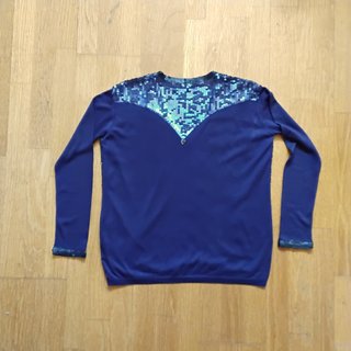 Jersey Twin-set Lentejuelas Azul Talla L