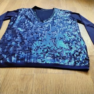 Jersey Twin-set Lentejuelas Azul Talla L