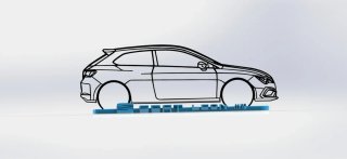 Silueta Seat Leon MK3 Maqueta