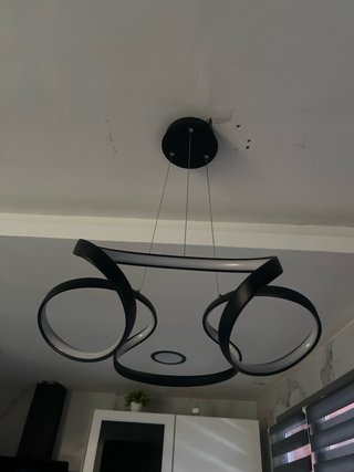 Lámpara Colgante Moderna Negra y Blanca