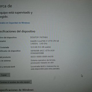 Ordenador de sobremesa i3-3770 12 gb