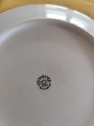 Set 2 Piatti Bavaria Ceramica Fiori Arancio+ 3