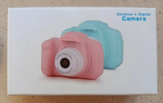 Cámara de fotos infantil azul