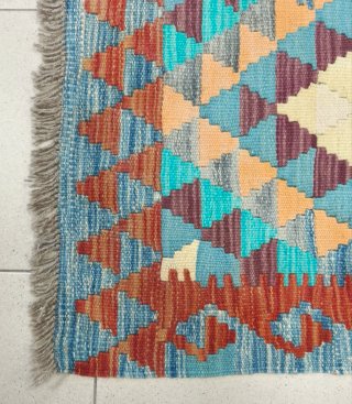 Tappeto Kilim afgano 175x58 cm lana