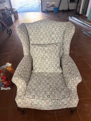 Butaca de tela con estampado