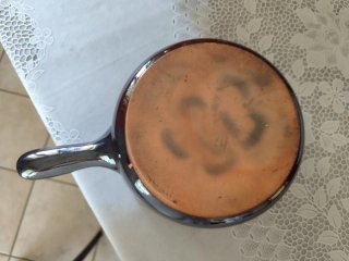 Casseruola zuppiera in terracotta con manico