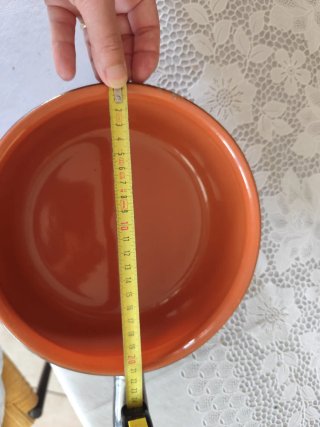 Casseruola zuppiera in terracotta con manico
