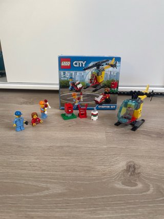 3 Sets Lego City: Avión, Excavadora, Helicóptero
