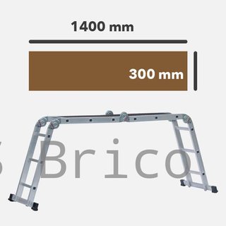 Escalera Multiflex Aluminio Profesional 4x3 Peldaños