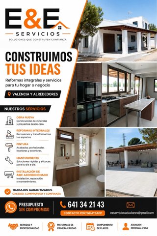 Construcción, reformas y mantenimiento en Valencia