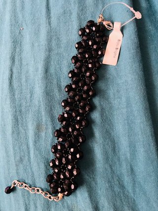 Pulsera Bijou Brigitte Negra y Plateada