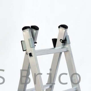 Escalera Aluminio 2X10 - 2,88+2,88 M - 58-58x25mm