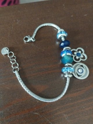Bracciale Broswey con ciondoli occhio e fiore