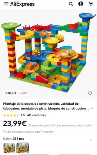 Mini scivoli Lego 336 pezzi