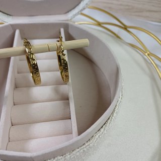 Aros Chapados en Oro 18k Diseño Grecia