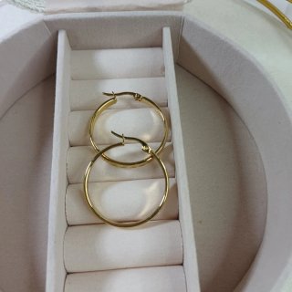 Aros Chapados en Oro 18k Diseño Grecia