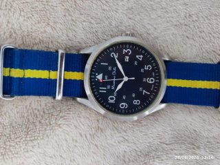 Reloj Massimo Dutti Correa Azul y Amarillo