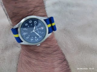 Reloj Massimo Dutti Correa Azul y Amarillo