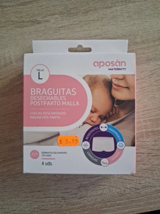 Braguitas Postparto Desechables Malla Talla L
