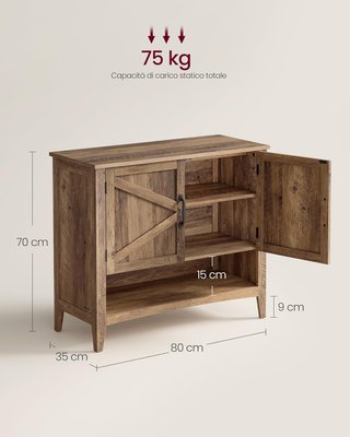 Mobile per Scarpe, Scarpiera a 3 Livelli, Organizzatore di Calzature, Stile Tradizionale Americano, Con Ripiano Regolabile, Maniglie, Gambe Robuste, Ingresso, Legno Miele LBC038B01