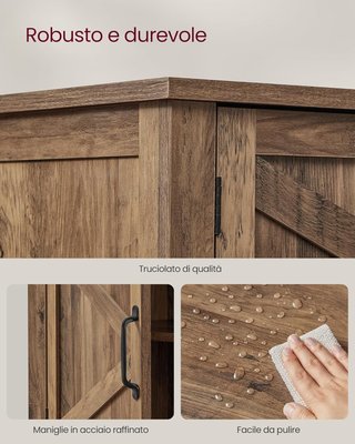 Mobile per Scarpe, Scarpiera a 3 Livelli, Organizzatore di Calzature, Stile Tradizionale Americano, Con Ripiano Regolabile, Maniglie, Gambe Robuste, Ingresso, Legno Miele LBC038B01