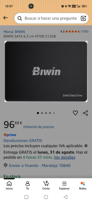 SSD Biwin M100 512GB SATA 2.5