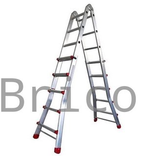 Escalera Telescópica Aluminio 4+4 Pestaña