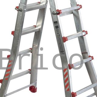 Escalera Telescópica Aluminio 4+4 Pestaña