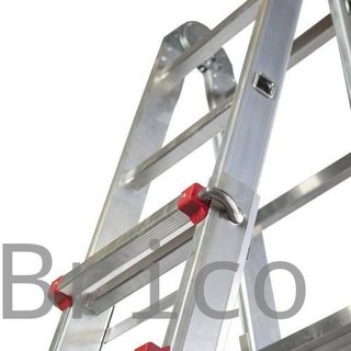 Escalera Telescópica Aluminio 4+4 Pestaña
