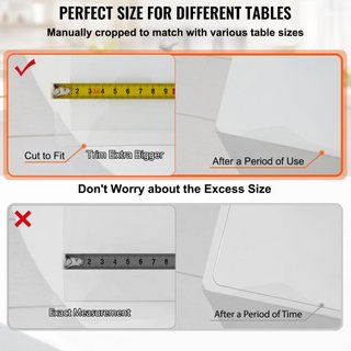 Cubierta de Mesa de Plástico Grueso 84x 42 Pulgadas Protector de Mesa Claro de PVC Mantel Protector de Mesa de 1.5mm Cubierta de Mesa Rectangular Almohadillas para Mesa del Comedor Escritorio