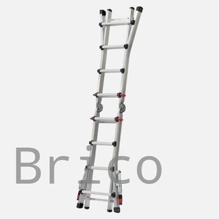 Escalera Telescópica Aluminio 3+3 Peldaños Teleflex