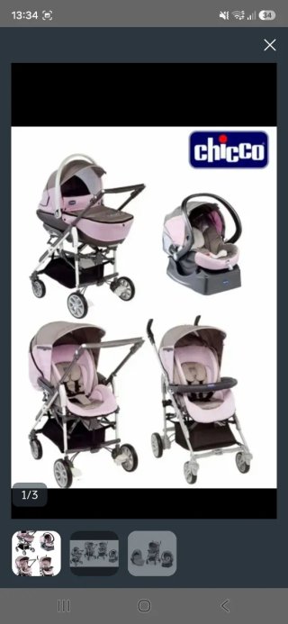 Chicco Trio Living Gris y Rosa