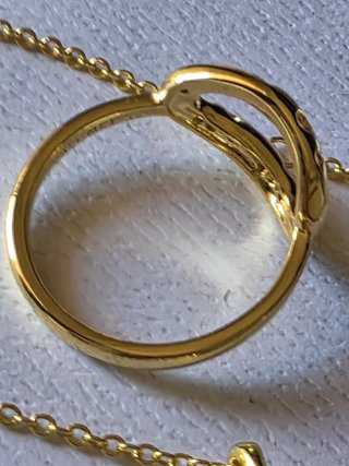 Conjunto Pandora essence: Anillo y Collar Dorado