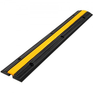 Paquete de 4 Rampas de Protección de Cable de Caucho de 1 Canal 102x15.5x3 cm Capacidad de Carga Pesada 8164.7 kg Cubierta de Cable de Alambre Rampas de Velocidad de Acceso Cubierta Protectora de ...