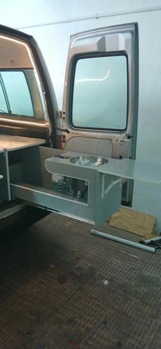 Mueble Camper con Cajones y Cocina