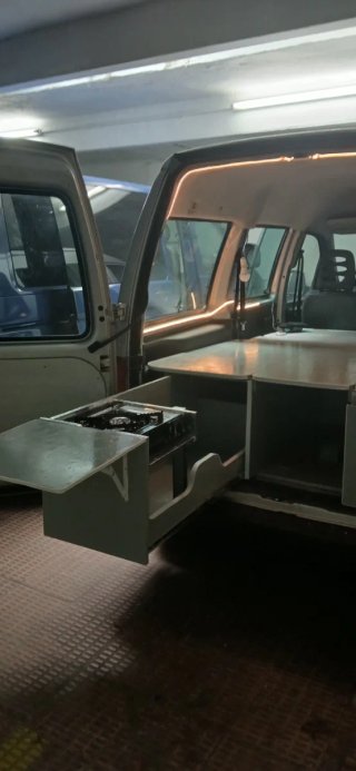 Mueble Camper con Cajones y Cocina