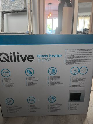 Calefactor Qilive Panel Cristal Negro