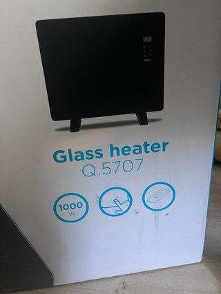 Calefactor Qilive Panel Cristal Negro