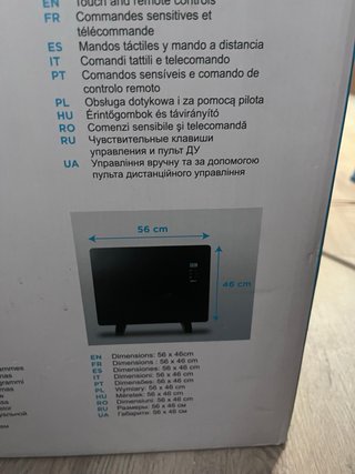 Calefactor Qilive Panel Cristal Negro